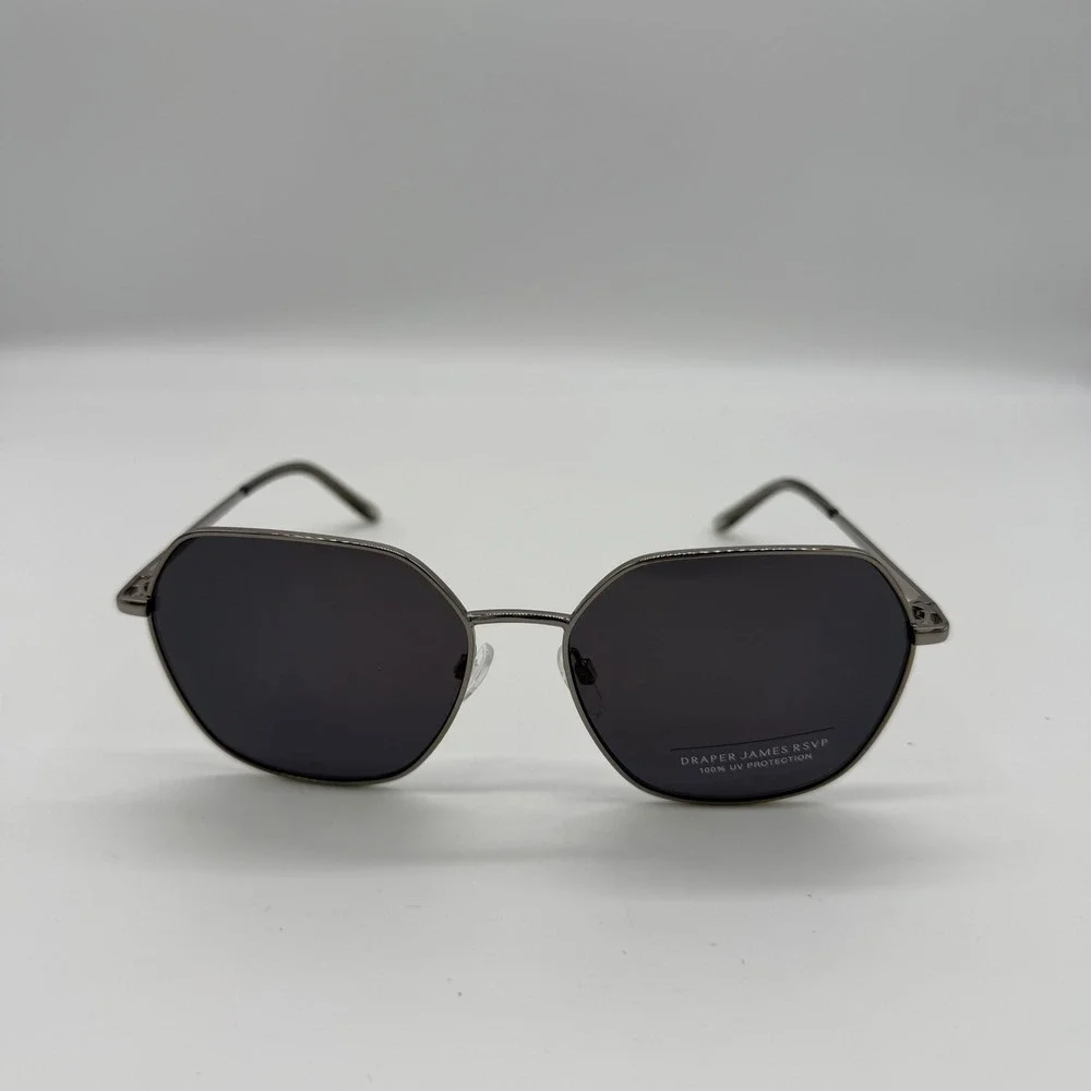 Draper James RSVP DJ9027 Silver Geometric Sunglasses 100% UV Protection